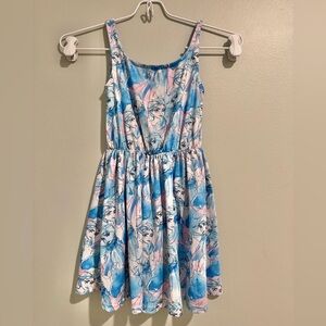 5/$25 Disney Frozen Anna and Elsa Pastel Blue and Pink Dress